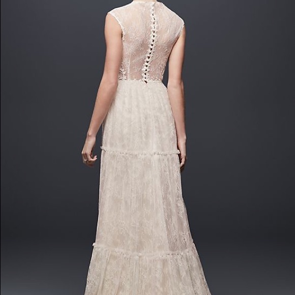 David's Bridal Dresses & Skirts - David’s Bridal chantly peasant sheath dress 6 NWT